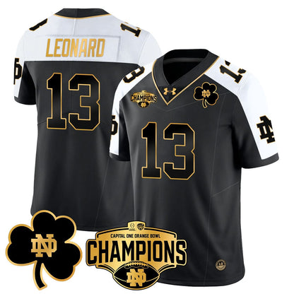 Notre Dame Fighting Irish 2025 Orange Bowl Champions Jersey N5 - All Stitched