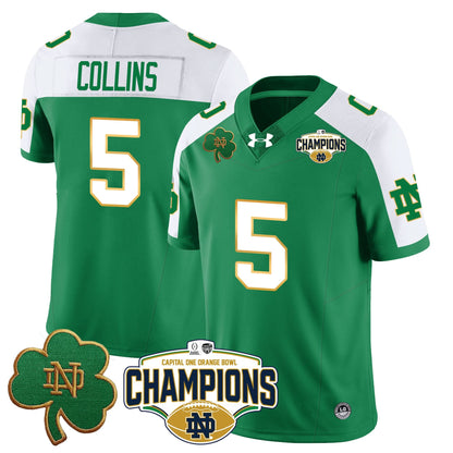 Notre Dame Fighting Irish 2025 Orange Bowl Champions Jersey N5 - All Stitched