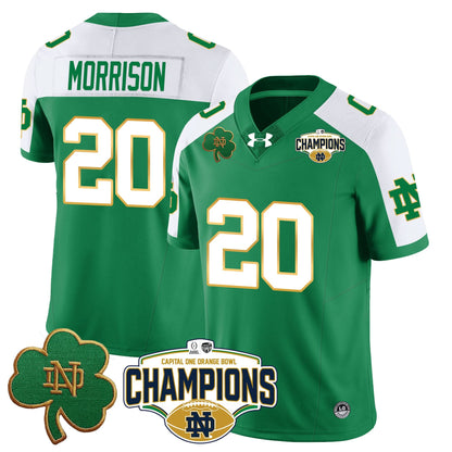 Notre Dame Fighting Irish 2025 Orange Bowl Champions Jersey N5 - All Stitched