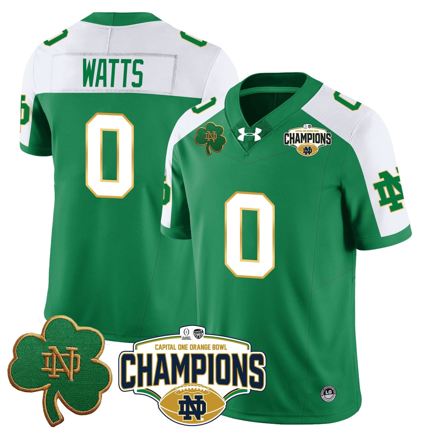 Notre Dame Fighting Irish 2025 Orange Bowl Champions Jersey N5 - All Stitched