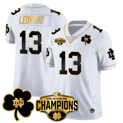 Notre Dame Fighting Irish 2025 Orange Bowl Champions Jersey N5 - All Stitched