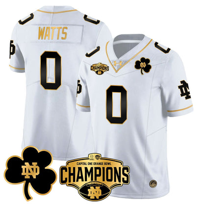 Notre Dame Fighting Irish 2025 Orange Bowl Champions Jersey N5 - All Stitched