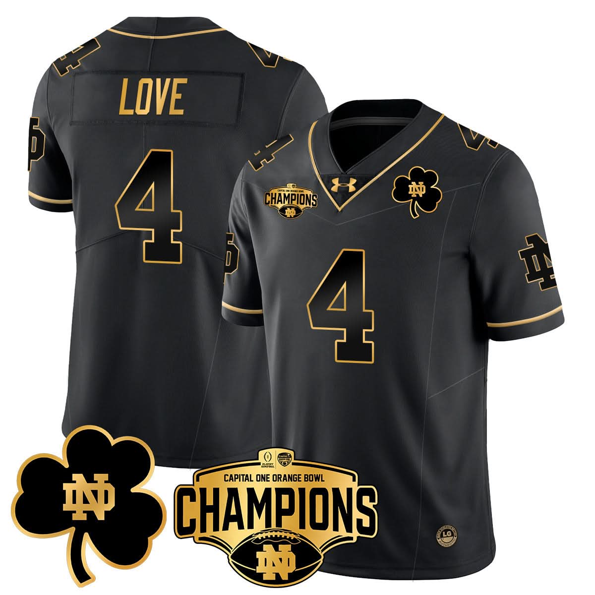 Notre Dame Fighting Irish 2025 Orange Bowl Champions Jersey N5 - All Stitched