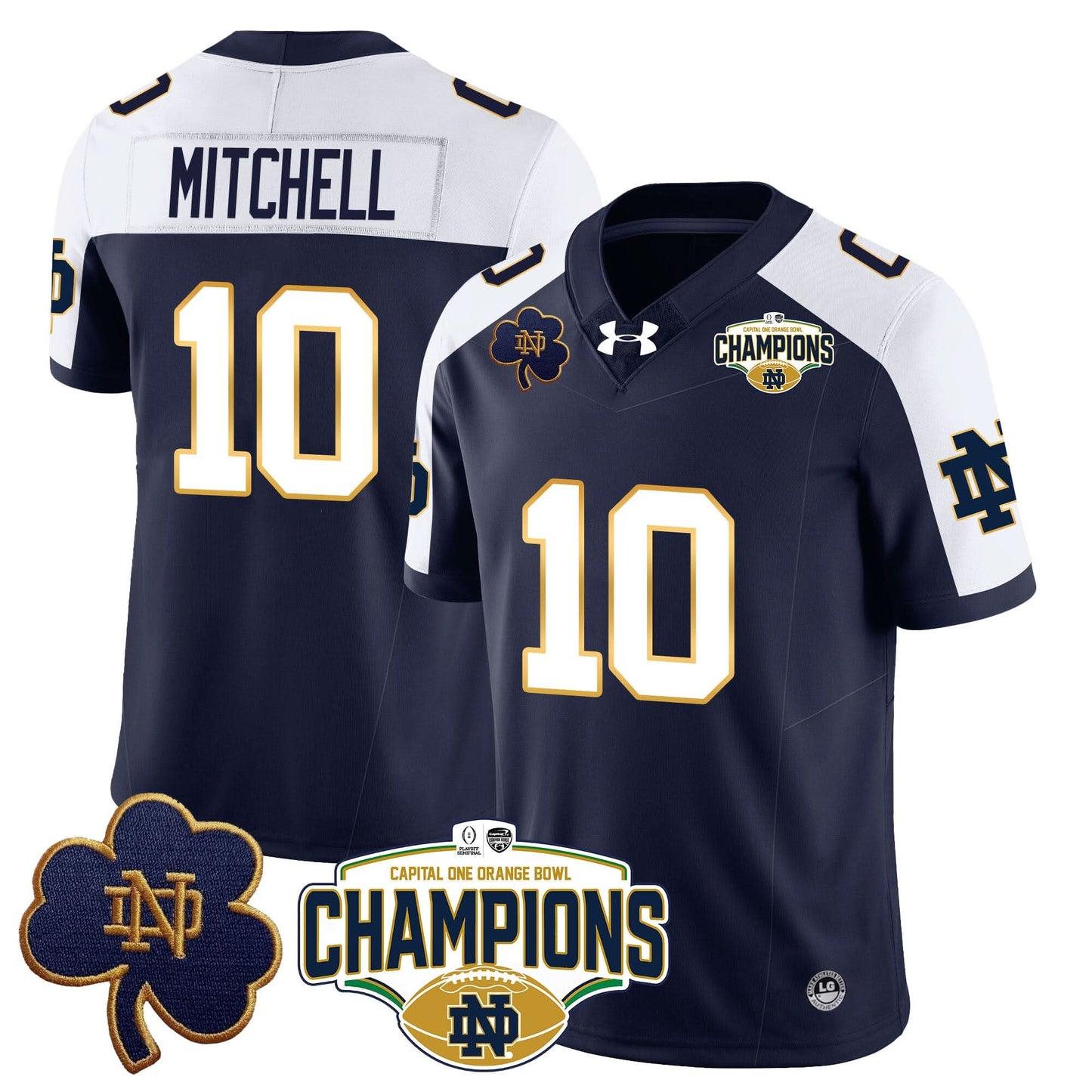 Notre Dame Fighting Irish 2025 Orange Bowl Champions Jersey N5 - All Stitched