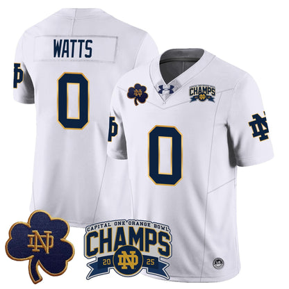 Notre Dame Fighting Irish 2025 Orange Bowl Champions Jersey N6 - All Stitched
