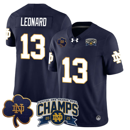 Notre Dame Fighting Irish 2025 Orange Bowl Champions Jersey N6 - All Stitched