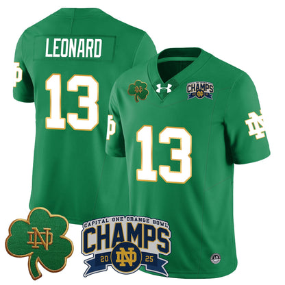 Notre Dame Fighting Irish 2025 Orange Bowl Champions Jersey N6 - All Stitched