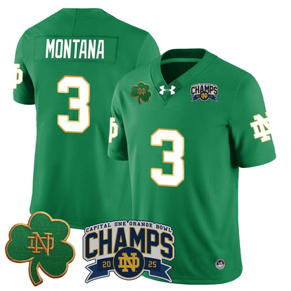 Notre Dame Fighting Irish 2025 Orange Bowl Champions Jersey N6 - All Stitched