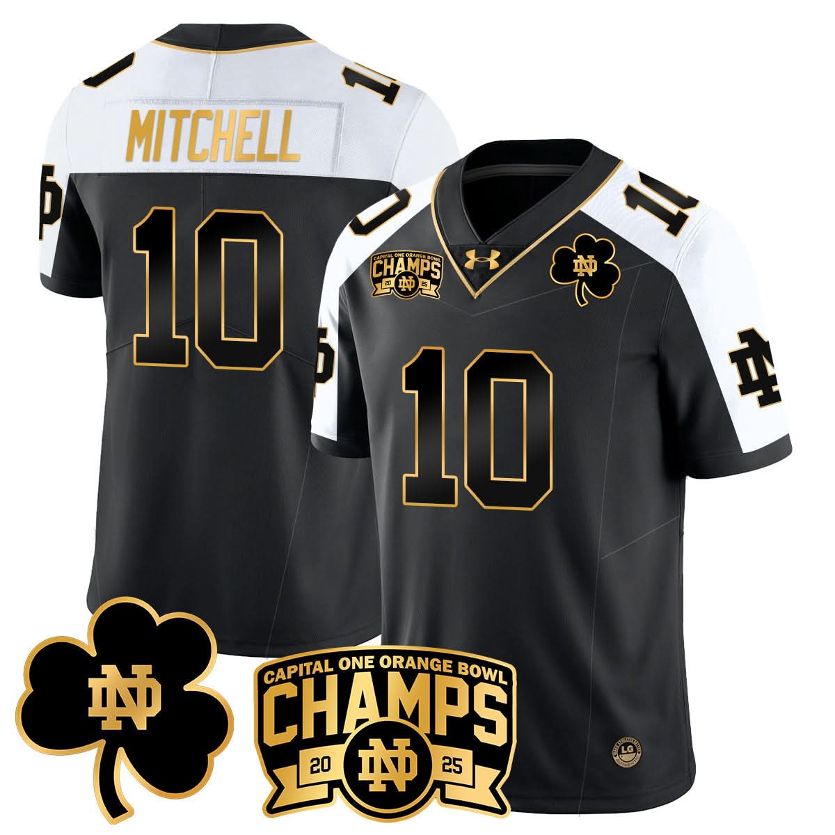 Notre Dame Fighting Irish 2025 Orange Bowl Champions Jersey N6 - All Stitched