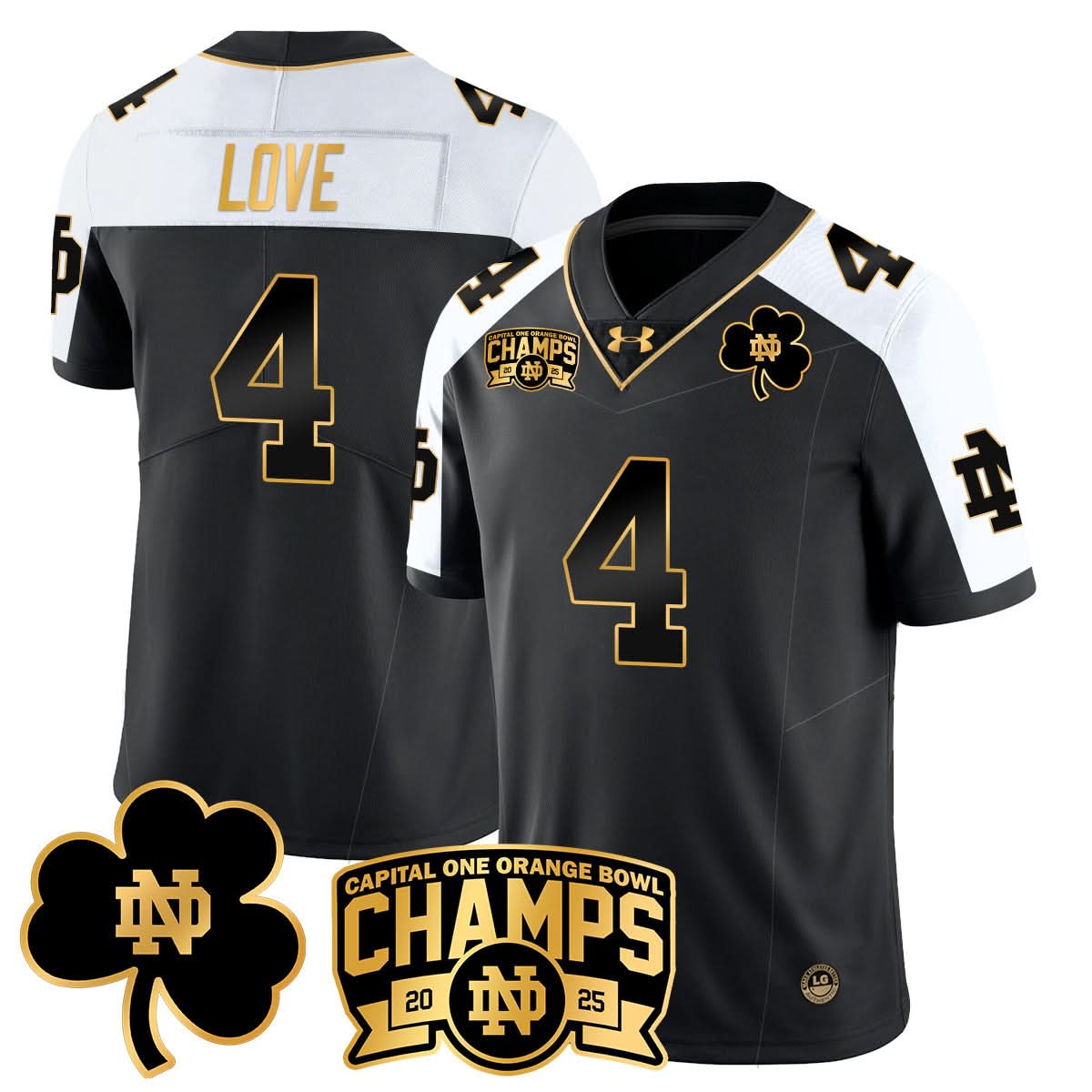 Notre Dame Fighting Irish 2025 Orange Bowl Champions Jersey N6 - All Stitched