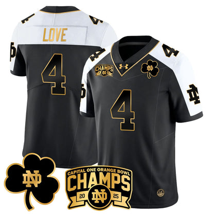 Notre Dame Fighting Irish 2025 Orange Bowl Champions Jersey N6 - All Stitched