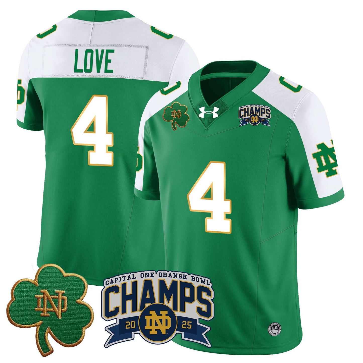 Notre Dame Fighting Irish 2025 Orange Bowl Champions Jersey N6 - All Stitched