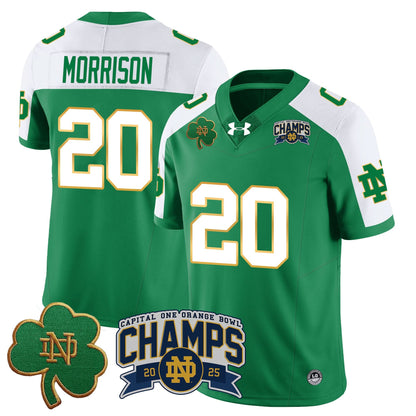 Notre Dame Fighting Irish 2025 Orange Bowl Champions Jersey N6 - All Stitched