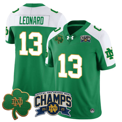 Notre Dame Fighting Irish 2025 Orange Bowl Champions Jersey N6 - All Stitched