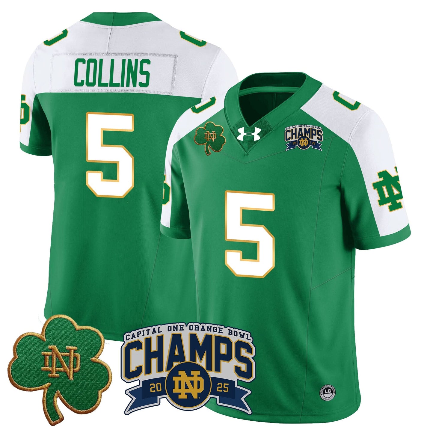 Notre Dame Fighting Irish 2025 Orange Bowl Champions Jersey N6 - All Stitched