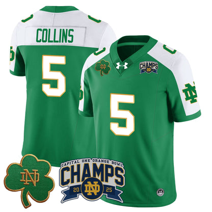Notre Dame Fighting Irish 2025 Orange Bowl Champions Jersey N6 - All Stitched