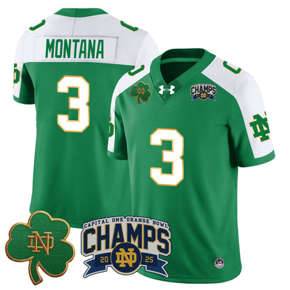 Notre Dame Fighting Irish 2025 Orange Bowl Champions Jersey N6 - All Stitched