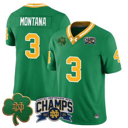 Notre Dame Fighting Irish 2025 Orange Bowl Champions Jersey N6 - All Stitched