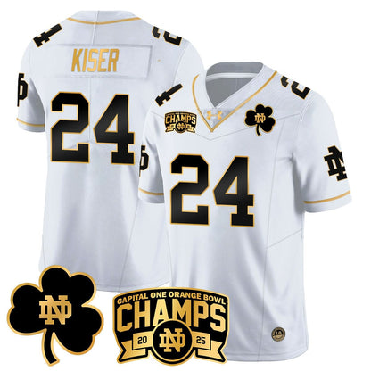 Notre Dame Fighting Irish 2025 Orange Bowl Champions Jersey N6 - All Stitched