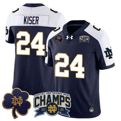 Notre Dame Fighting Irish 2025 Orange Bowl Champions Jersey N6 - All Stitched