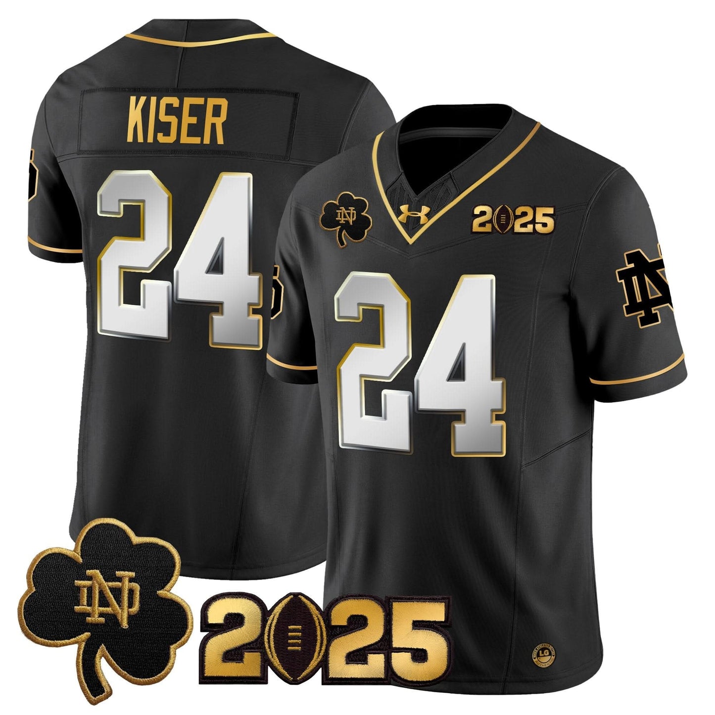NDFI 2025 CFP Final Patch Gold Vapor Limited Jersey - All Stitched