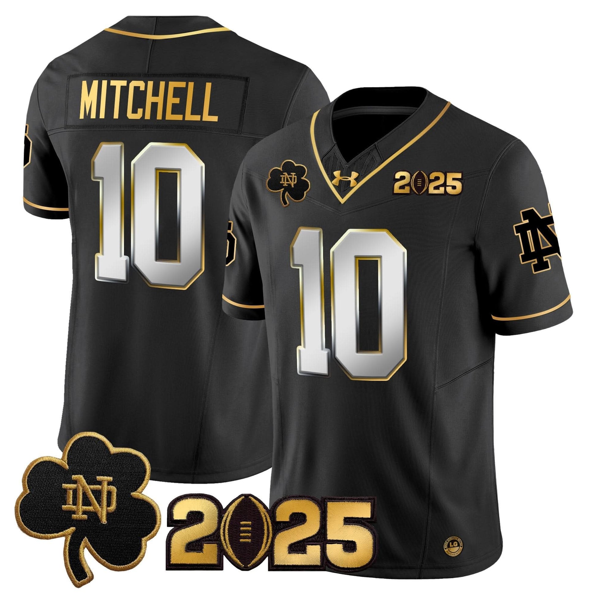 NDFI 2025 CFP Final Patch Gold Vapor Limited Jersey - All Stitched