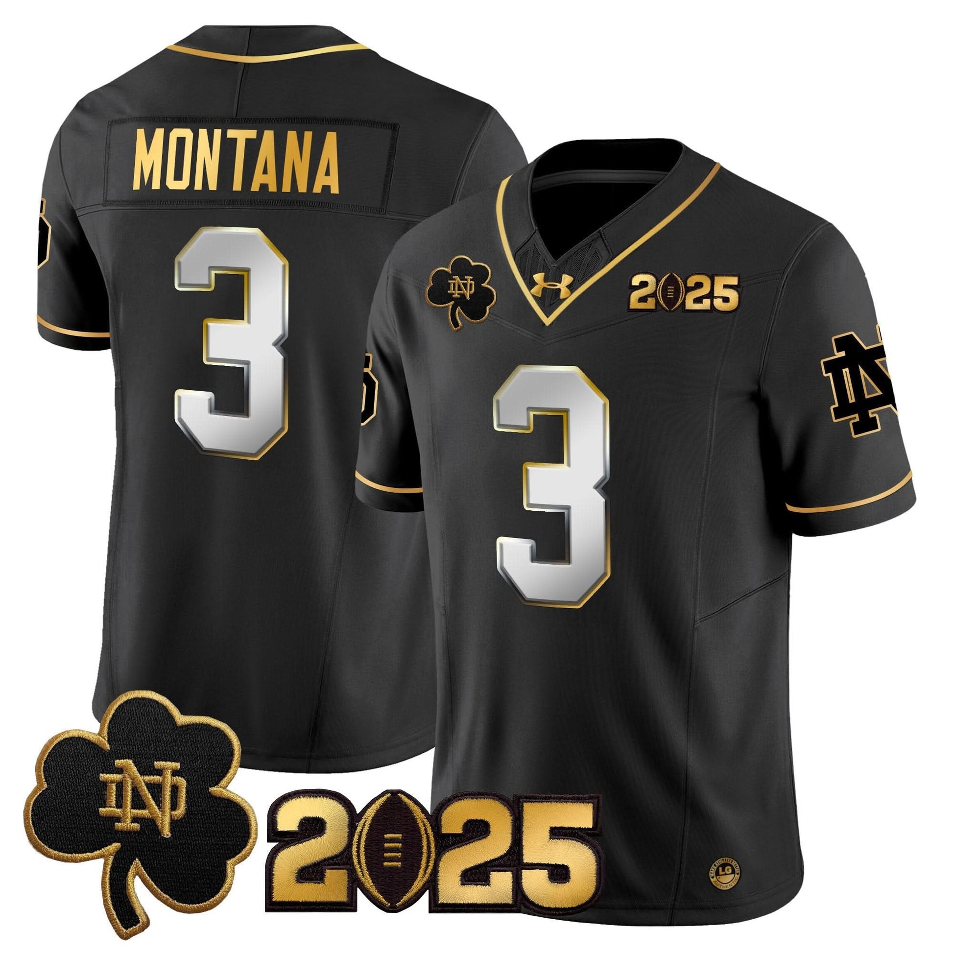 NDFI 2025 CFP Final Patch Gold Vapor Limited Jersey - All Stitched