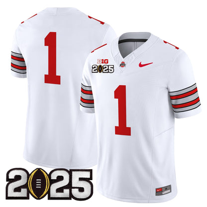 OSU 'Heritage Stripe' 2025 CFP Final Patch Vapor Limited Jersey - All Stitched