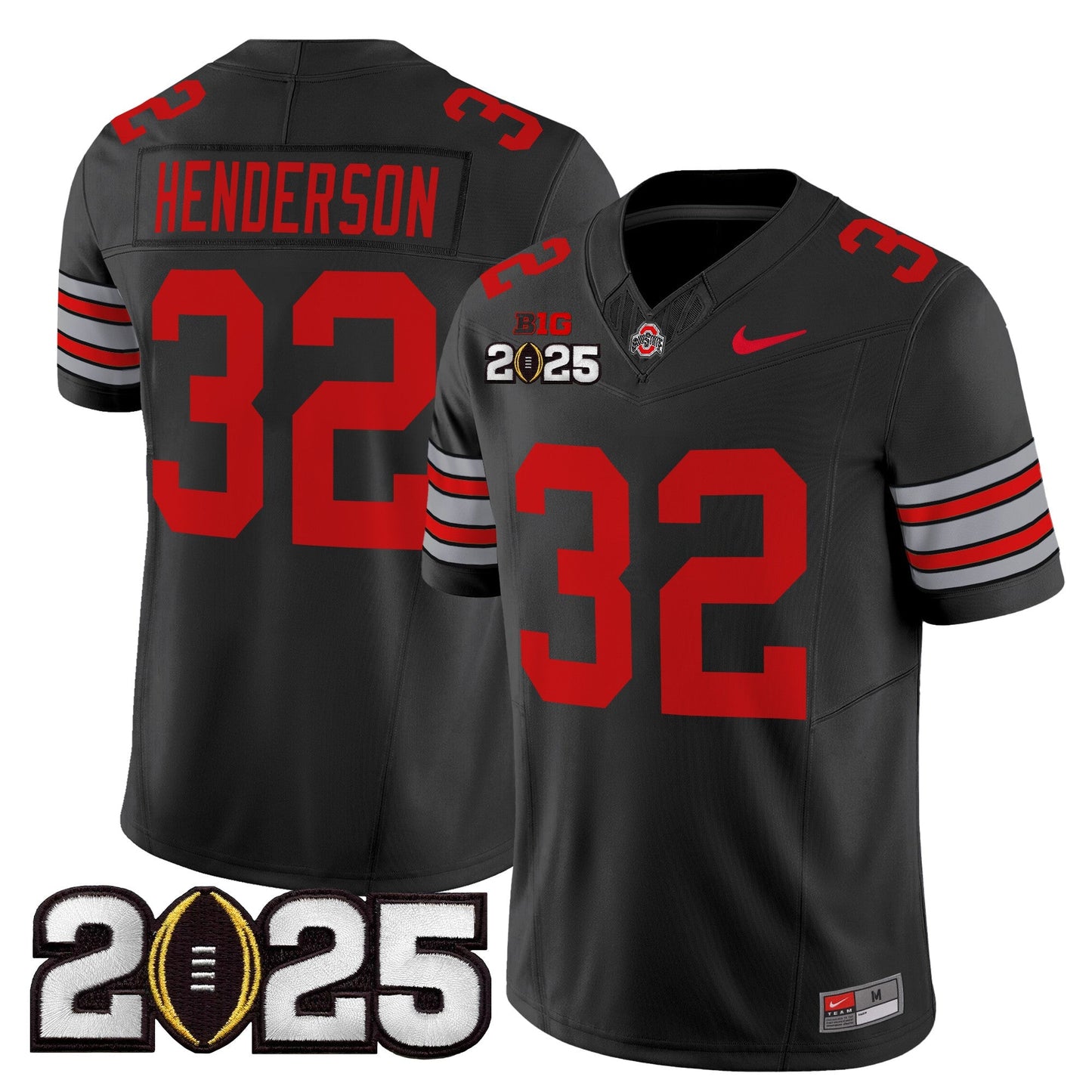 OSU 'Heritage Stripe' 2025 CFP Final Patch Vapor Limited Jersey - All Stitched