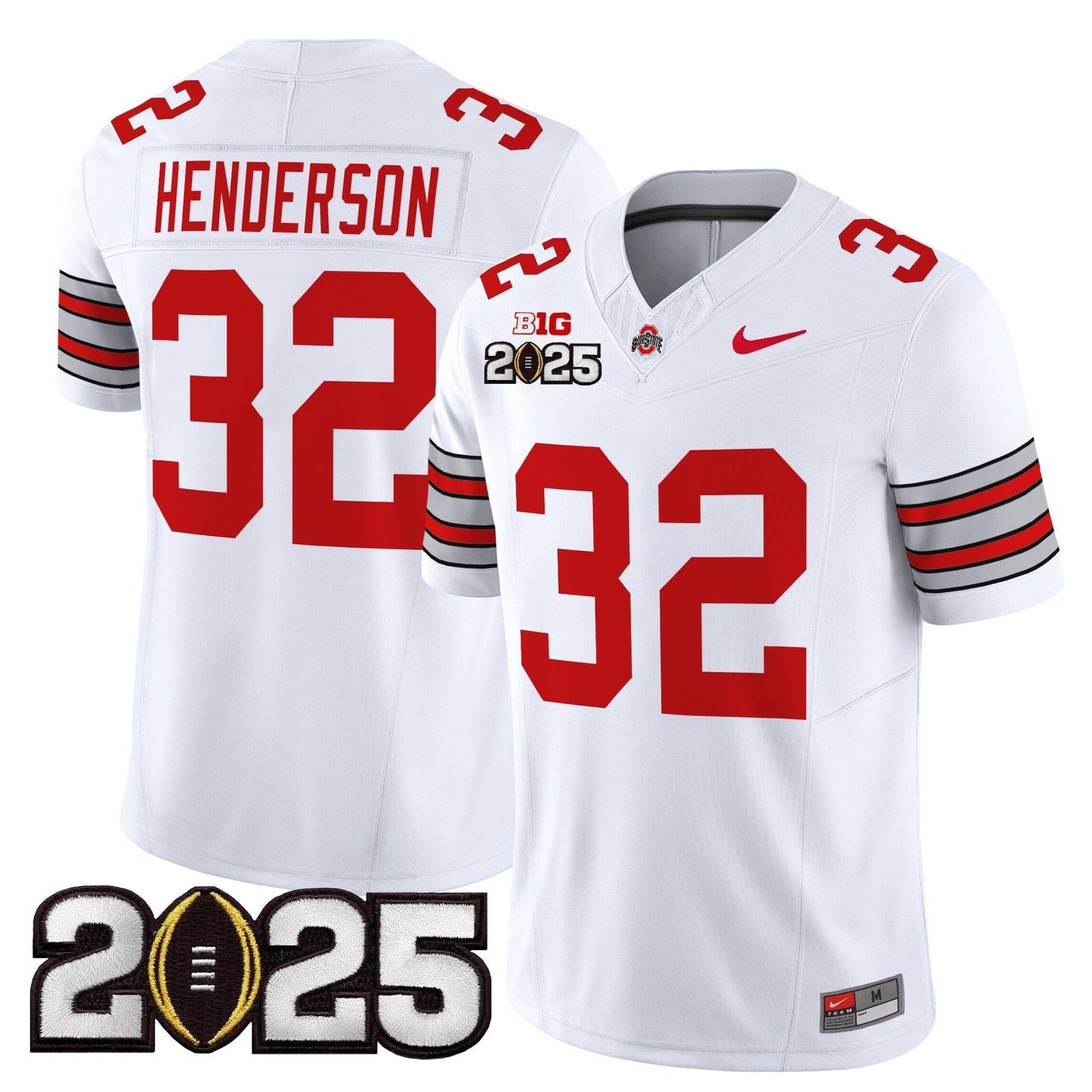 OSU 'Heritage Stripe' 2025 CFP Final Patch Vapor Limited Jersey - All Stitched