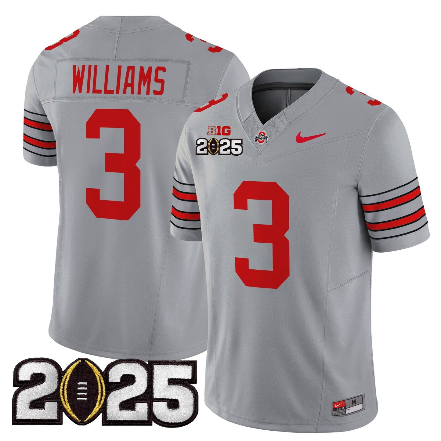 OSU 'Heritage Stripe' 2025 CFP Final Patch Vapor Limited Jersey - All Stitched