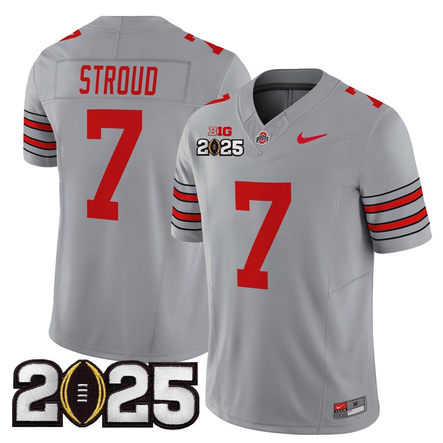 OSU 'Heritage Stripe' 2025 CFP Final Patch Vapor Limited Jersey - All Stitched