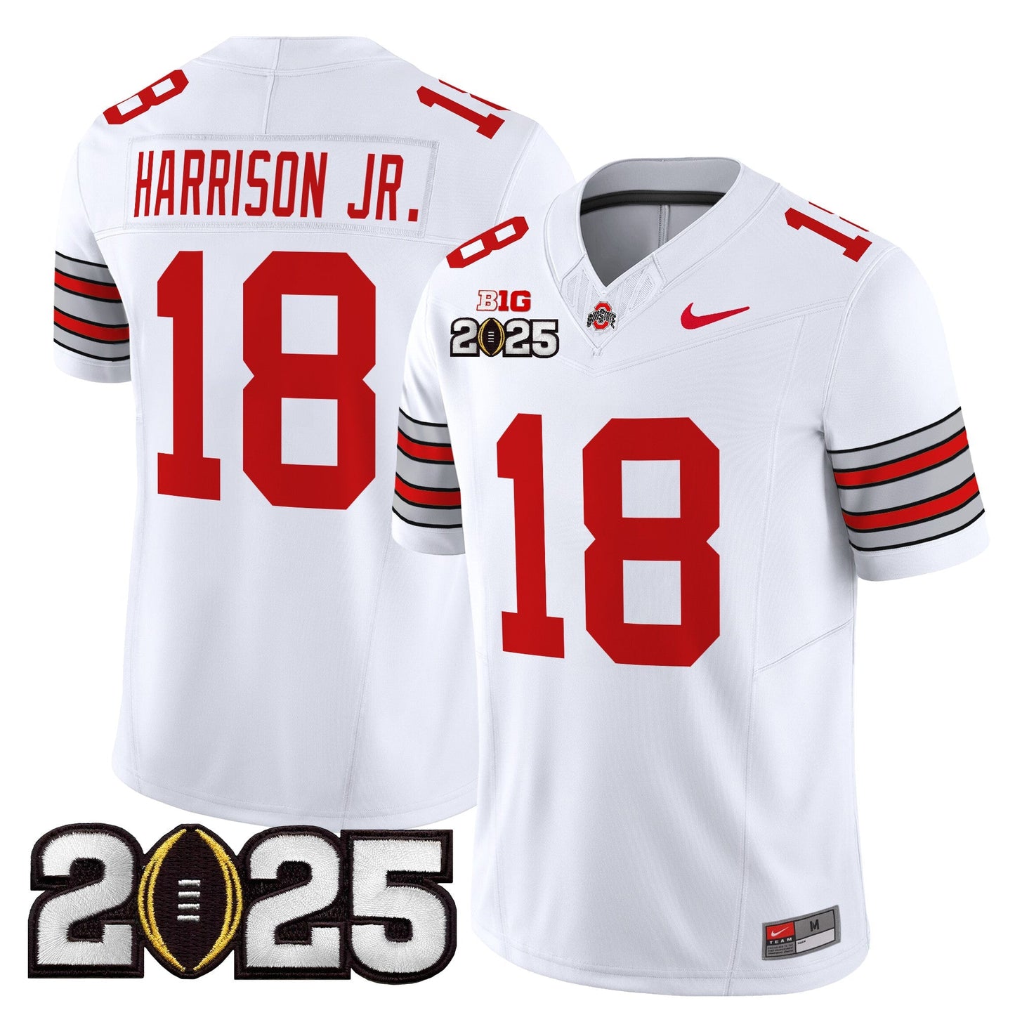 OSU 'Heritage Stripe' 2025 CFP Final Patch Vapor Limited Jersey - All Stitched