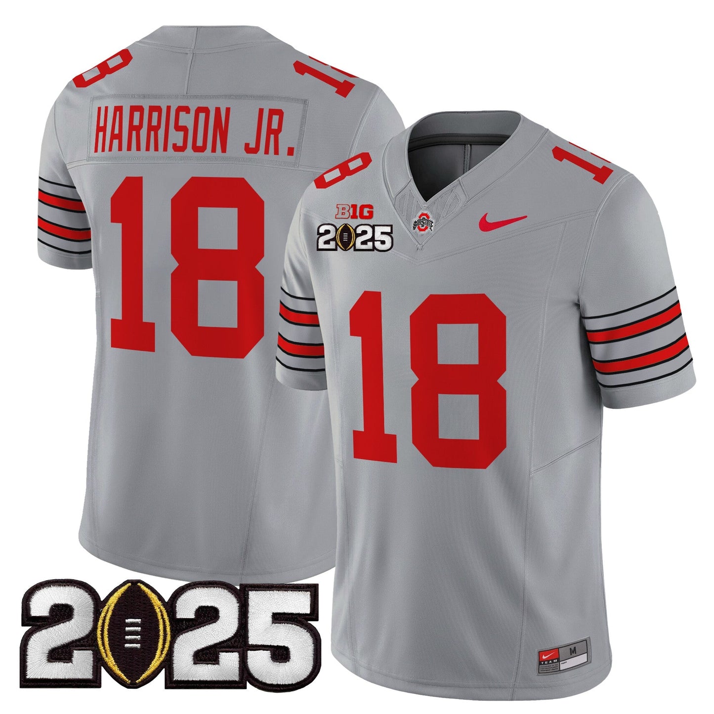 OSU 'Heritage Stripe' 2025 CFP Final Patch Vapor Limited Jersey - All Stitched