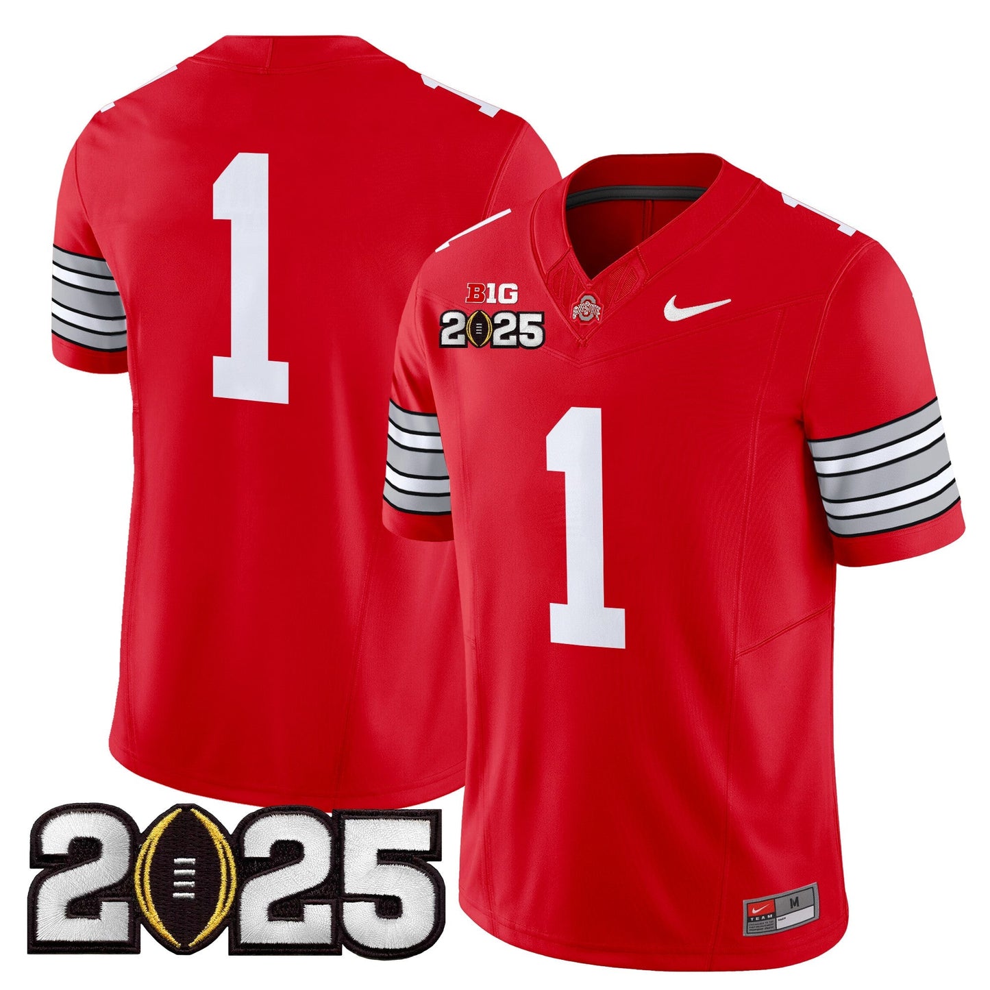 OSU 'Heritage Stripe' 2025 CFP Final Patch Vapor Limited Jersey - All Stitched