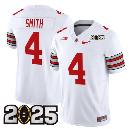 Men's Ohio State Buckeyes 'Heritage Stripe' 2025 CFP Final Patch Vapor Limited Jersey - All Stitched