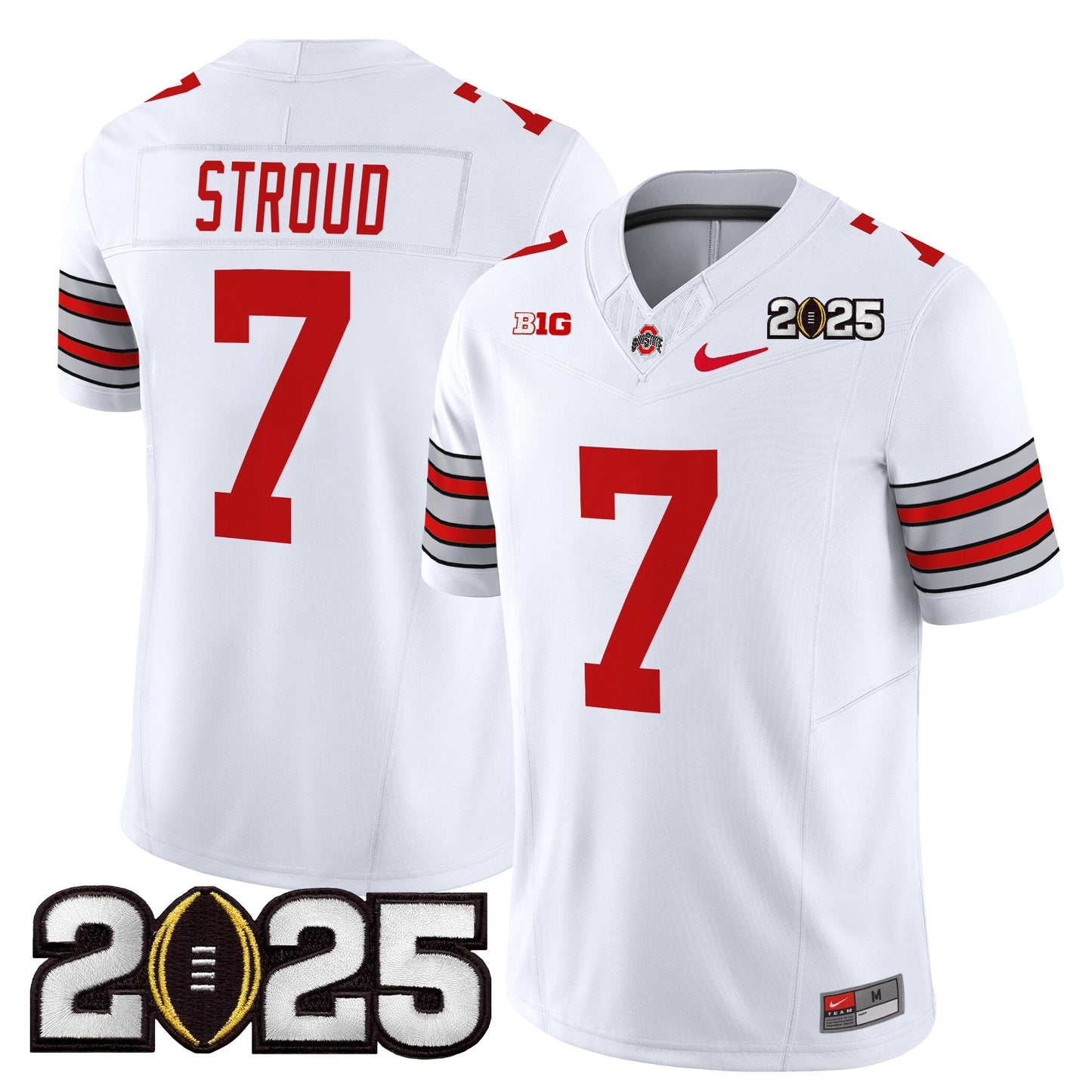 OSU 'Heritage Stripe' 2025 CFP Final Patch Vapor Limited Jersey - All Stitched