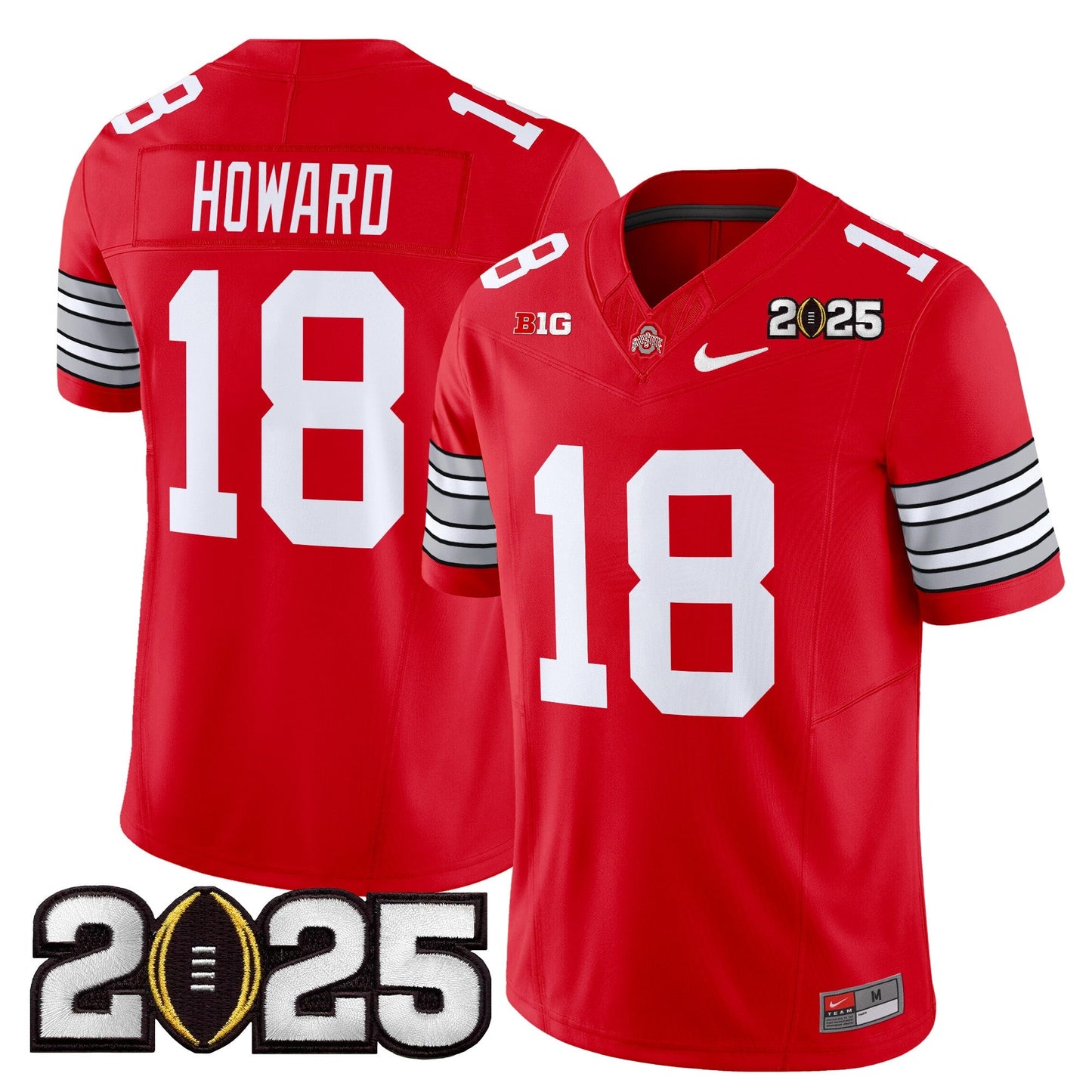 OSU 'Heritage Stripe' 2025 CFP Final Patch Vapor Limited Jersey - All Stitched