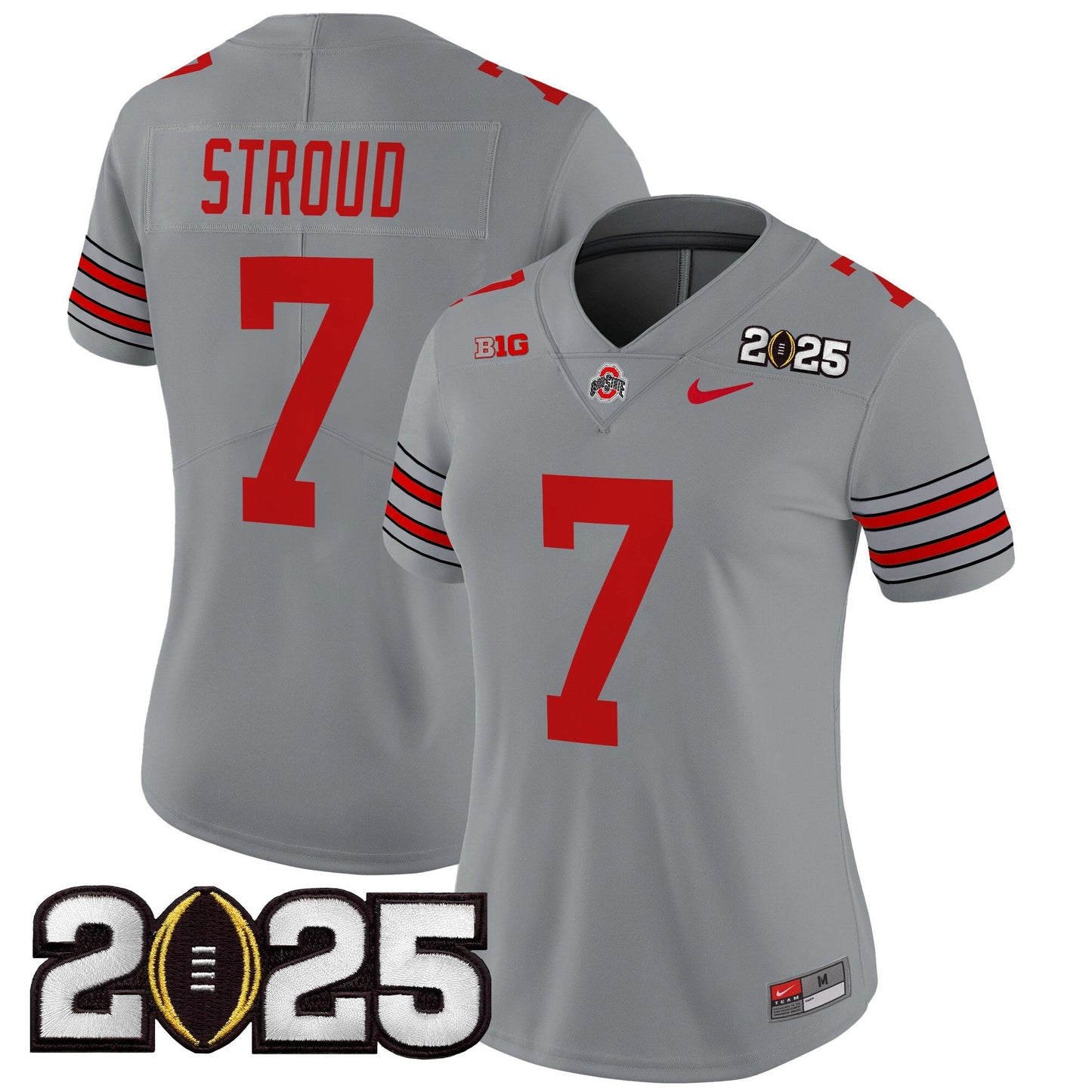Women's OSU 'Heritage Stripe' 2025 CFP Final Patch Vapor Limited Jersey - All Stitched