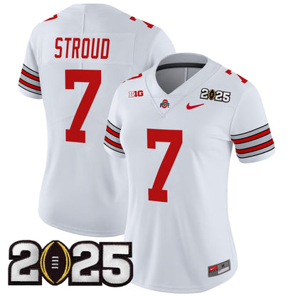 Women's OSU 'Heritage Stripe' 2025 CFP Final Patch Vapor Limited Jersey - All Stitched
