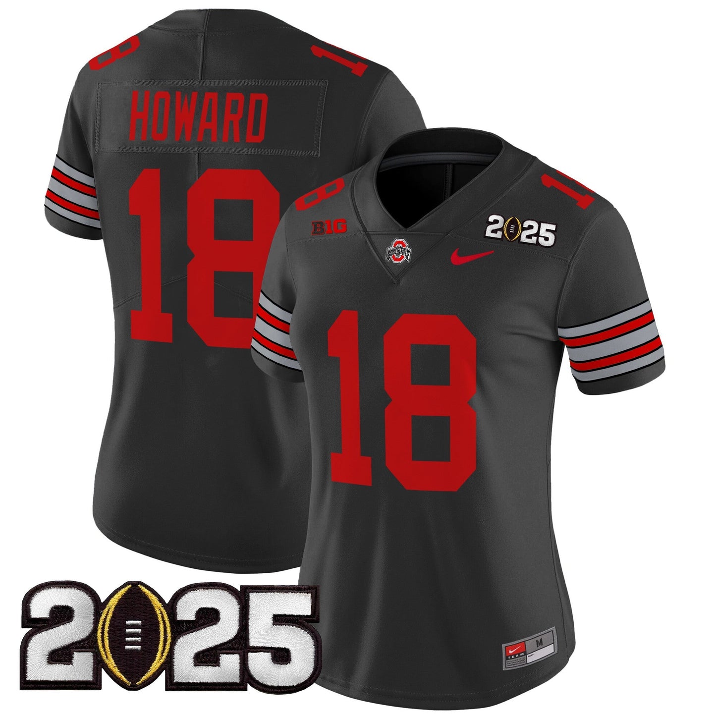 Women's OSU 'Heritage Stripe' 2025 CFP Final Patch Vapor Limited Jersey - All Stitched