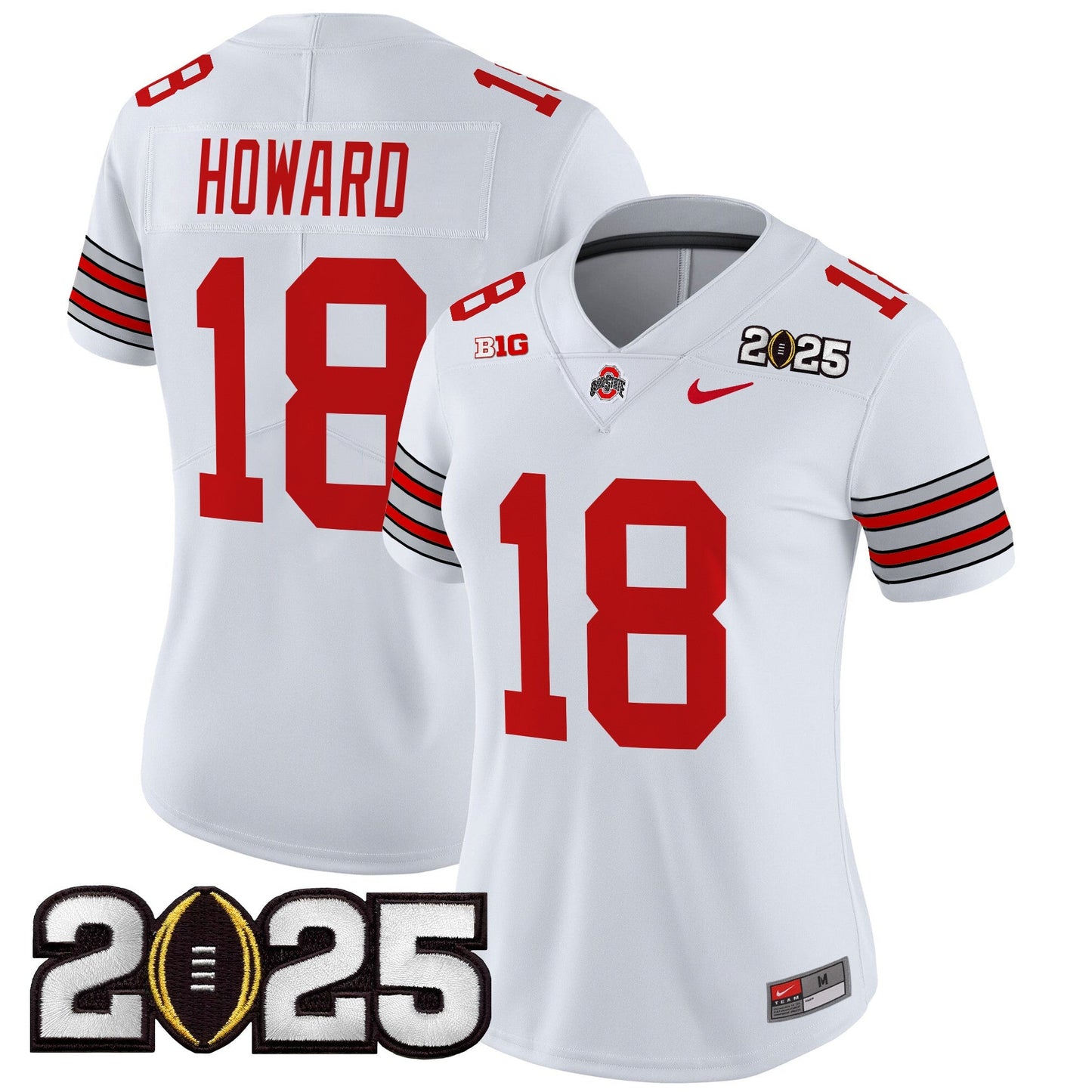 Women's OSU 'Heritage Stripe' 2025 CFP Final Patch Vapor Limited Jersey - All Stitched