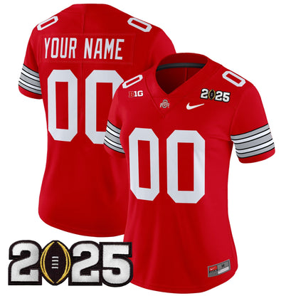 Ohio State Buckeyes 'Heritage Stripe' 2025 CFP Final Patch Vapor Limited Custom Jersey - All Stitched