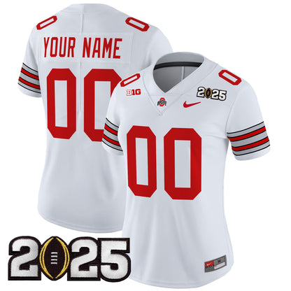 Ohio State Buckeyes 'Heritage Stripe' 2025 CFP Final Patch Vapor Limited Custom Jersey - All Stitched