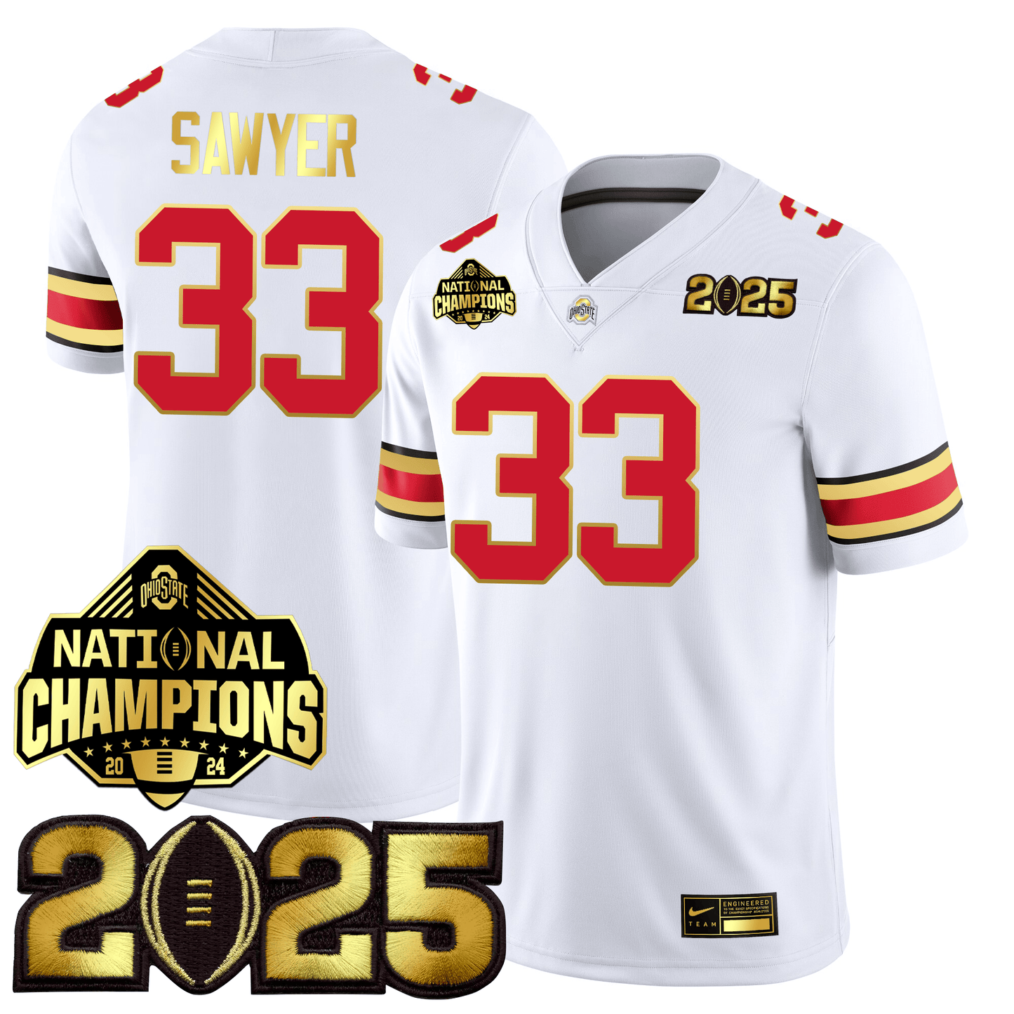 OSU Gold Edition Jersey - CFP Final + National Champions Patch