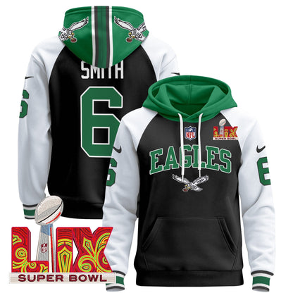 PHI Super Bowl LIX Patch Pullover Hoodie - All Stitched