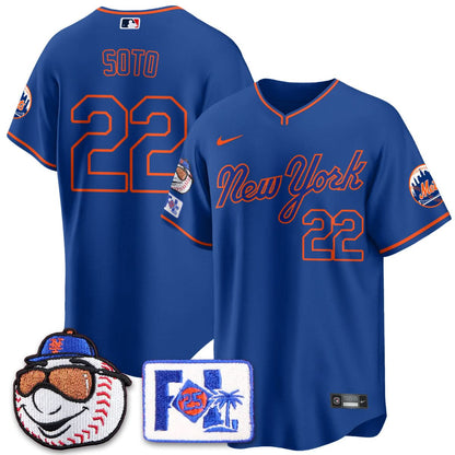 Men's New York Mets Blue Road 2025 Spring Training Jersey - All Stitched