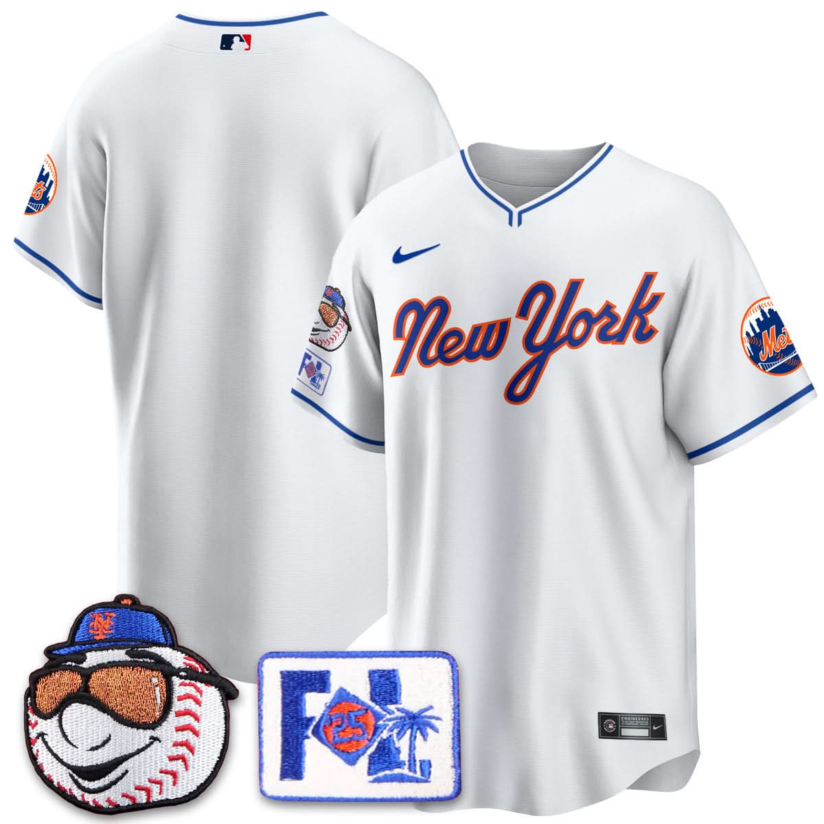 Men's New York Mets Blue Road 2025 Spring Training Jersey - All Stitched
