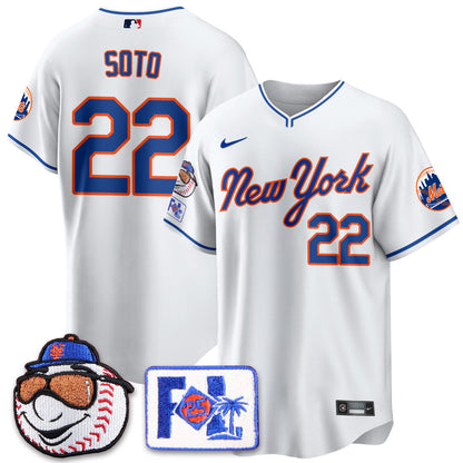 NYM Blue Road 2025 Spring Training Jersey - All Stitched