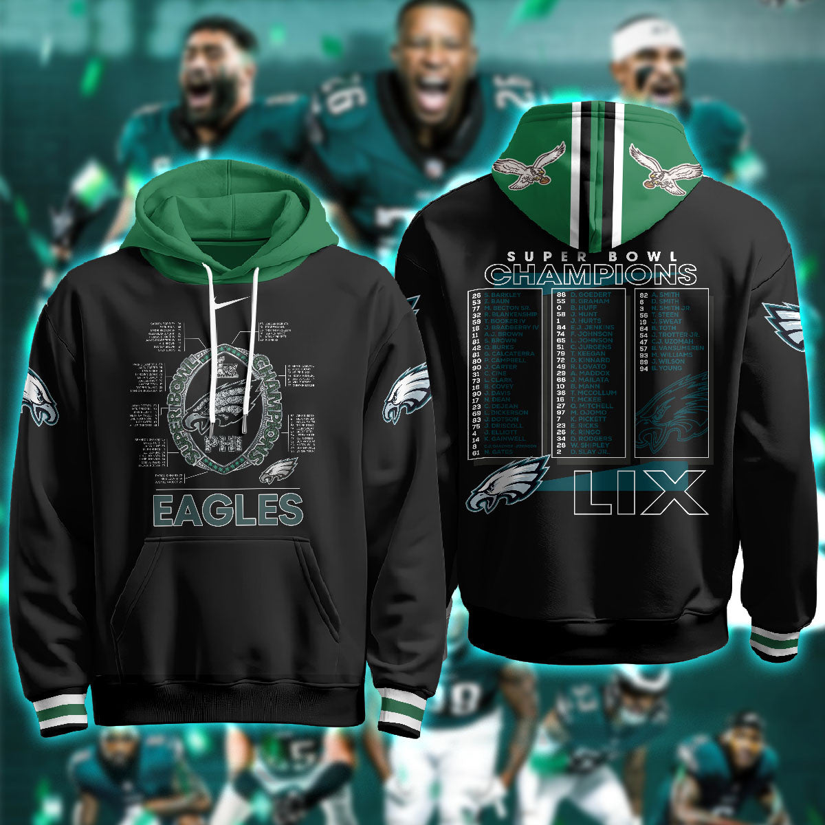PHI Super Bowl LIX Champions Limited Hoodie N1